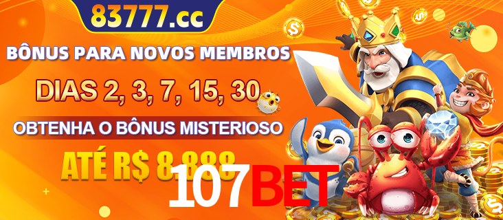 Anúncio dos benefícios para Membro VIP Sênior na plataforma 107bet, incluindo bônus promocionais, semanais e mensais, ilustrado com o personagem Fortune Tiger.